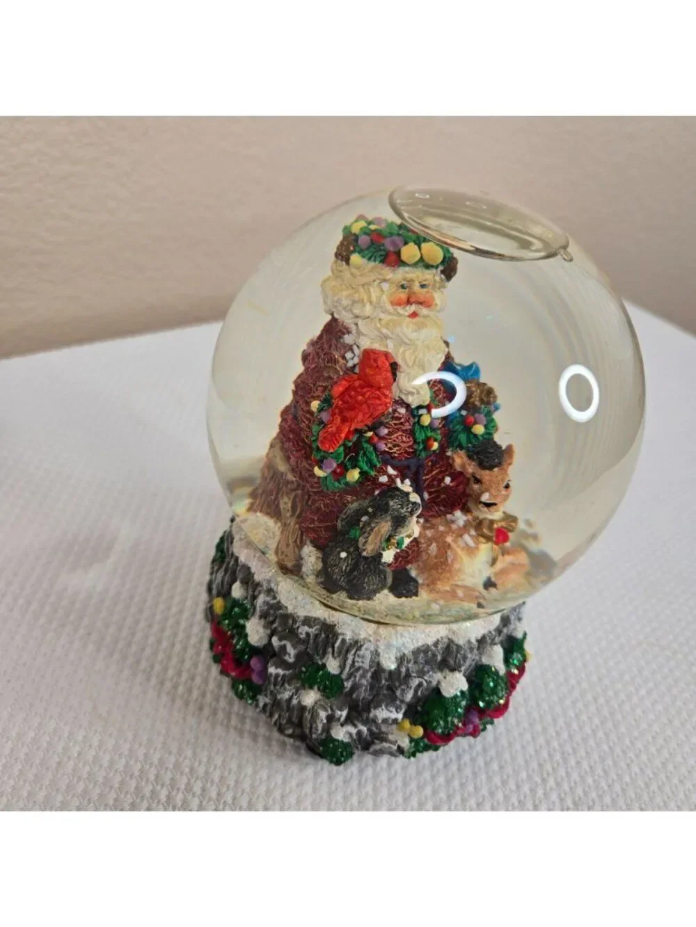 Vintage Possible Dream Crinkle Claus Christmas Wilderness Waterdome Santa Snow G